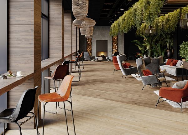 Керамический гранит Kerranova Аллея коричневый K-2102/SR структурированный 20х120 в Уфе — купить с доставкой | Nova