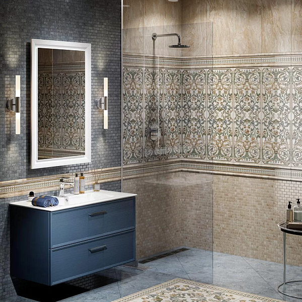 Керамический гранит Kerama Marazzi Эвора SG647922R синий светлый лаппатированный обрезной 60x60 в Уфе — купить с доставкой | Nova