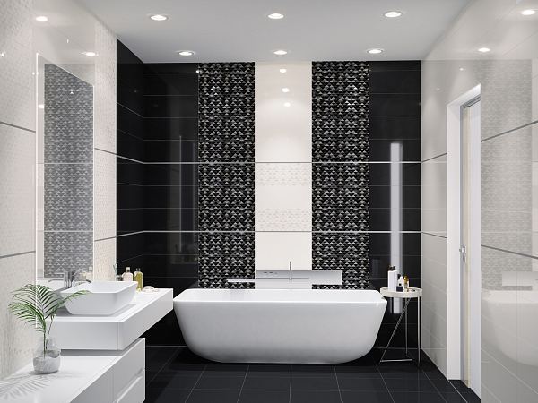 Керамический декор Azori Vela Nero Confetti 20,1x50,5 в Уфе — купить с доставкой | Nova