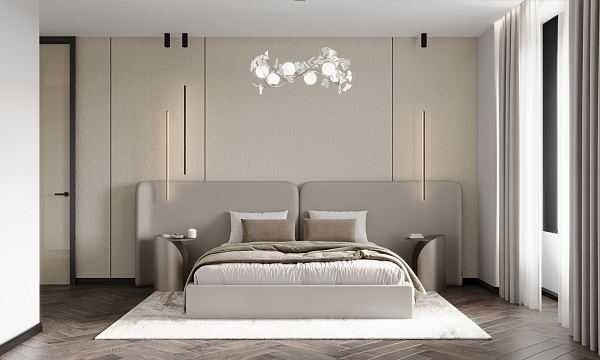 Бамбуковая панель Bonaparte Plane textile beige carbon matt 1080*2800*8 (1шт.=3.024 кв.м.) connect в Уфе — купить с доставкой | Nova