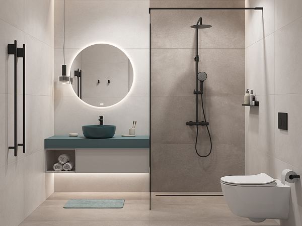 Керамический гранит Cersanit Soft Concrete серый ректификат 60x120 A17123 в Уфе — купить с доставкой | Nova
