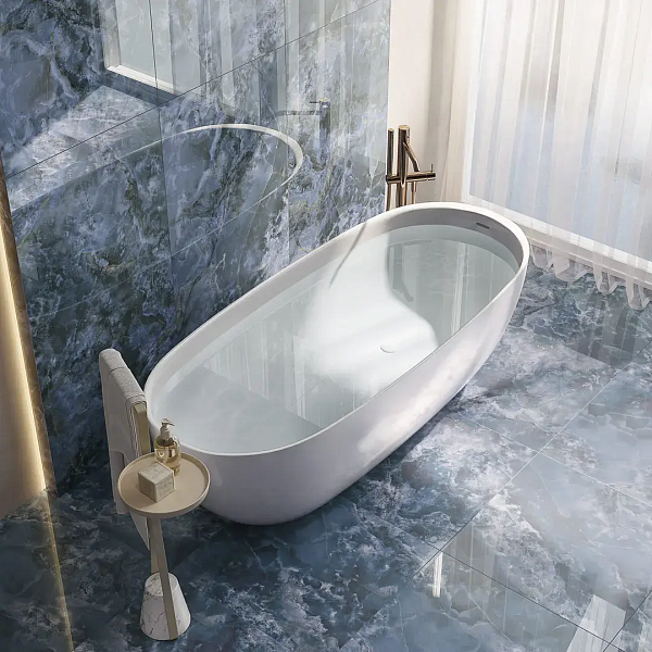 Керамический гранит Kerama Marazzi Сен-Тропе KM6060G0752R синий лаппатированный обрезной 60x60x0,9 в Уфе — купить с доставкой | Nova