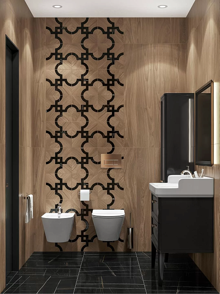 Керамический гранит Kerama Marazzi Монтиони SG526520R коричневый матовый обрезной 20х119,5 в Уфе — купить с доставкой | Nova