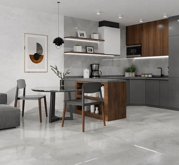 Керамический гранит Primavera Vilema Grey 60x60 PR145 полированный в Уфе — купить с доставкой | Nova