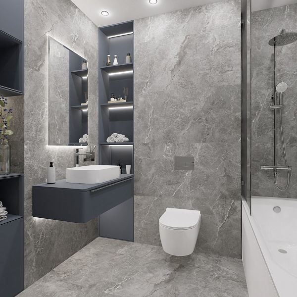 Керамический гранит Primavera Berat Grey NR224 матовый в Уфе — купить с доставкой | Nova