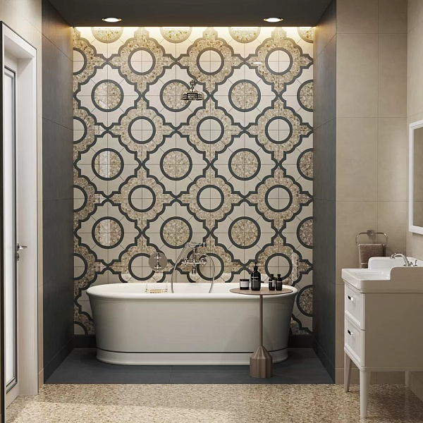Керамический гранит Kerama Marazzi Бричиола SG653222R бежевый светлый лаппатированный обрезной 60х60 в Уфе — купить с доставкой | Nova