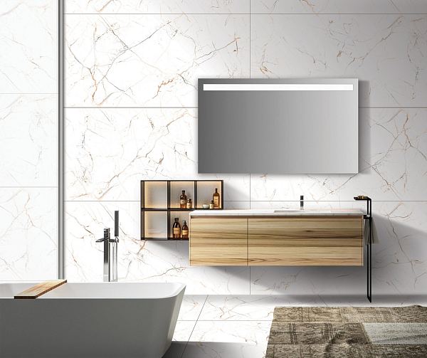 Керамический гранит MAIMOON CERAMICA Splinter White Endless Carving матовый 60x120 в Уфе — купить с доставкой | Nova