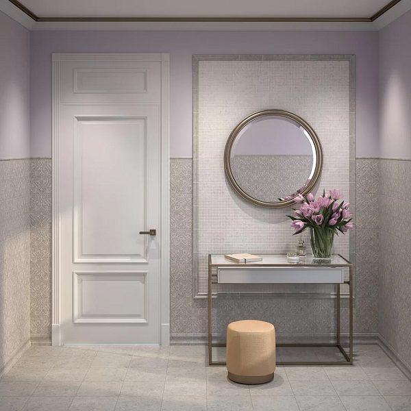 Керамический бордюр Kerama Marazzi Ферони BLB052 серый матовый 20x5 в Уфе — купить с доставкой | Nova