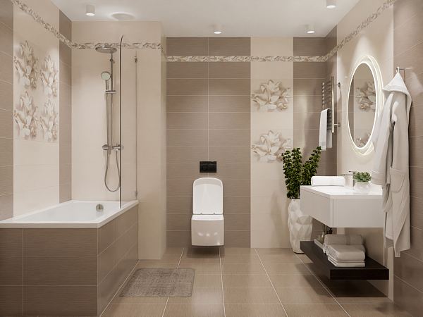 Керамический бордюр Azori Amati Plumeria Beige 50,5x6,2 в Уфе — купить с доставкой | Nova
