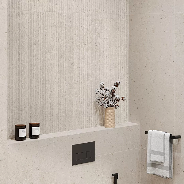 Керамическая плитка Kerama Marazzi Риккарди 14063R бежевый матовый структура обрезной 40х120 в Уфе — купить с доставкой | Nova