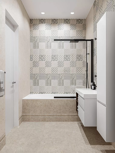 Керамический декор Kerama Marazzi Риккарди 14061R/3F 2 матовый обрезной 40х120 в Уфе — купить с доставкой | Nova