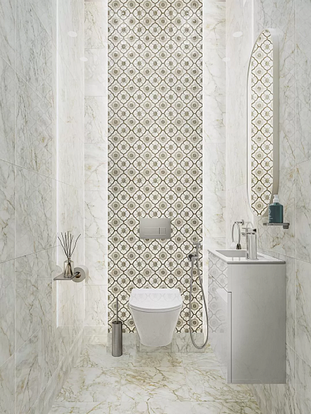 Керамическая плитка Kerama Marazzi Кантата 6429 белый глянцевый 25х40 в Уфе — купить с доставкой | Nova