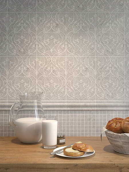 Керамический бордюр Kerama Marazzi Ферони BLB053 серый светлый матовый 20x5 в Уфе — купить с доставкой | Nova