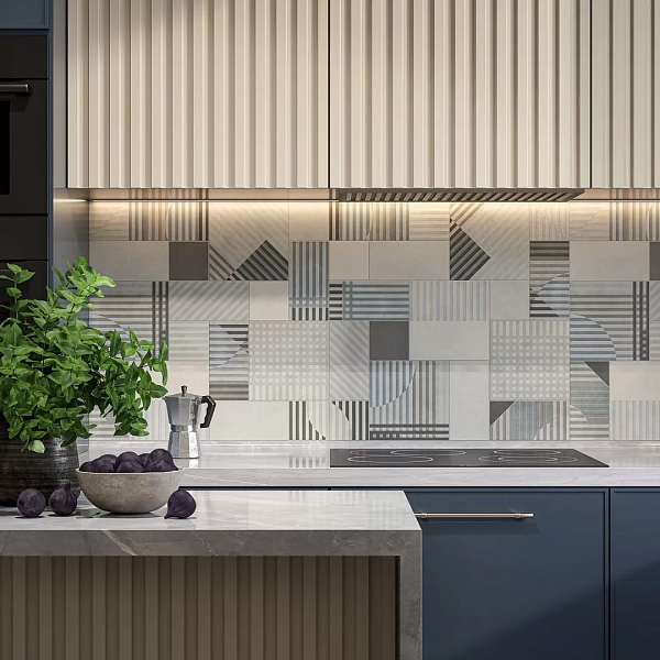 Керамическое панно Kerama Marazzi Тассо HGD\A571\17X\11037R микс матовый обрезной 60х60 (из 17 частей разного размера-10×10, 10×20 и 20×20 см) в Уфе — купить с доставкой | Nova