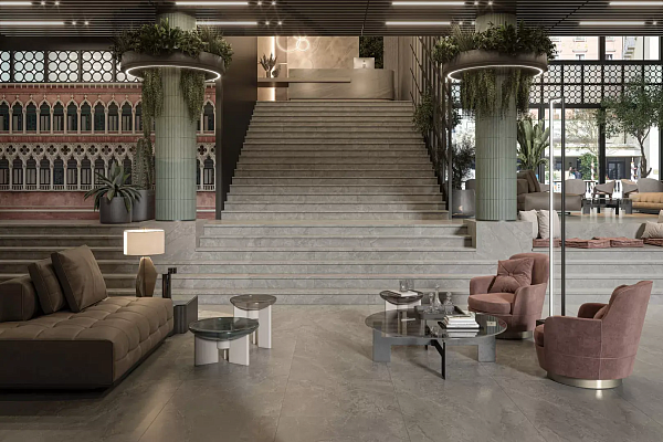 Керамический гранит Kerama Marazzi Риальто SG850890R серый тёмный матовый обрезной 80x80 в Уфе — купить с доставкой | Nova