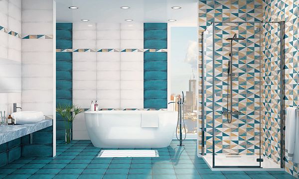Керамический бордюр Azori Eclipse Indigo Mix 50,5x6,2 в Уфе — купить с доставкой | Nova