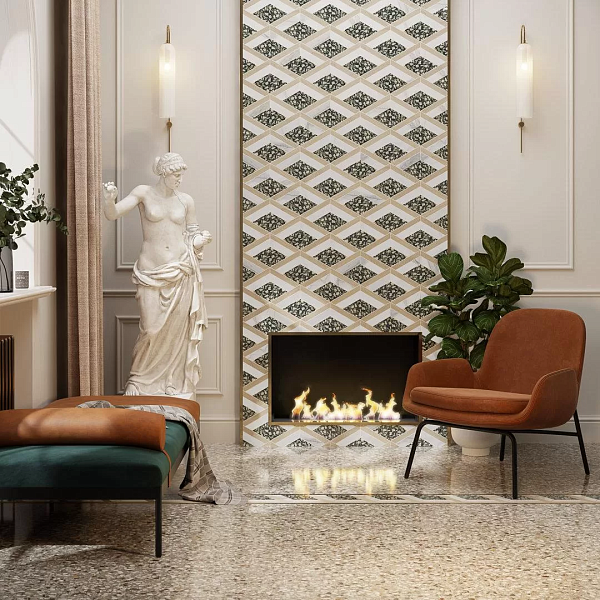 Керамический гранит Kerama Marazzi Бричиола SG653222R бежевый светлый лаппатированный обрезной 60х60 в Уфе — купить с доставкой | Nova