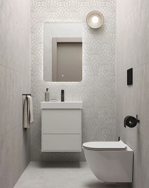 Керамический гранит Kerama Marazzi Литос KM6060G0441R серый светлый матовый обрезной 60x60 в Уфе — купить с доставкой | Nova