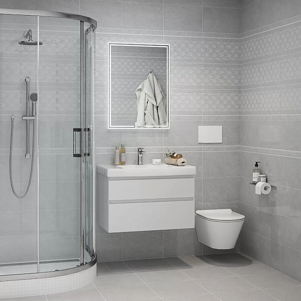 Керамический гранит Kerama Marazzi Мотиво SG173700N серый светлый матовый 40,2х40,2 в Уфе — купить с доставкой | Nova