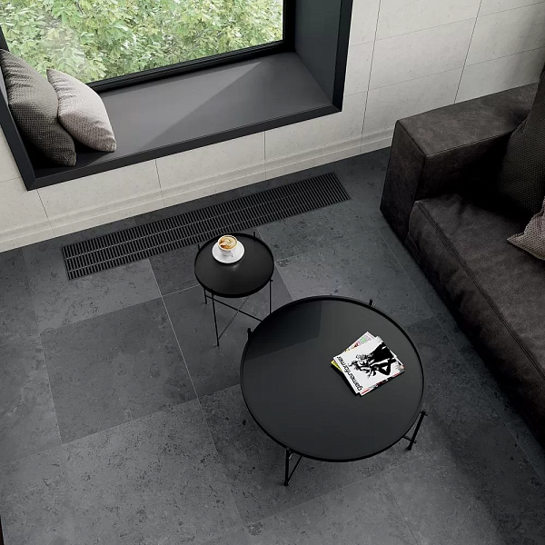 Керамический гранит Kerama Marazzi Про Лаймстоун DD640820R серый темный натуральный обрезной 60х60 см в Уфе — купить с доставкой | Nova