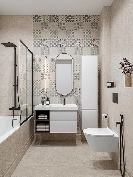 Керамический декор Kerama Marazzi Риккарди 14061R/3F 2 матовый обрезной 40х120 в Уфе — купить с доставкой | Nova