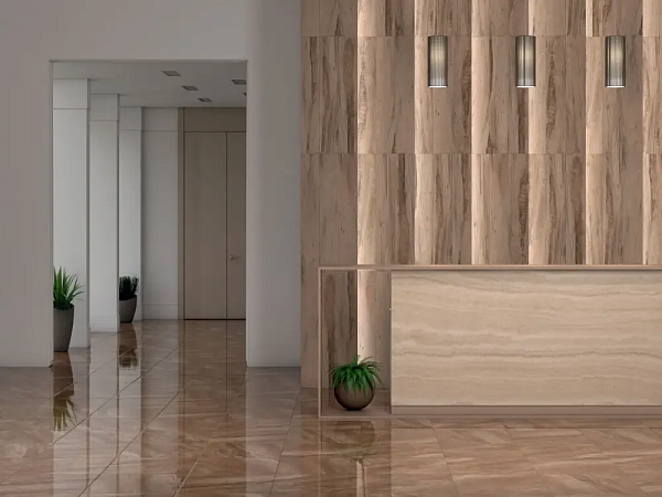 Керамический гранит Kerama Marazzi Риальто SG634022R коричневый светлый лаппатированный 60х60 в Уфе — купить с доставкой | Nova