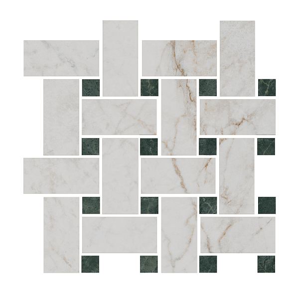 Керамический декор Kerama Marazzi Серенада T038\SG6540 белый лаппатированный мозаичный 32x32 в Уфе — купить с доставкой | Nova