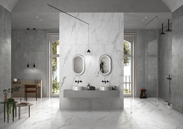 Керамический гранит Vitra Статуарио Белый Матовый R10A 60х120 K958005R в Уфе — купить с доставкой | Nova