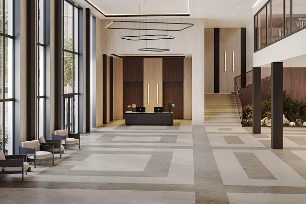 Керамический гранит Kerama Marazzi Портленд KM8080G0031R серый светлый матовый обрезной 80x80 в Уфе — купить с доставкой | Nova