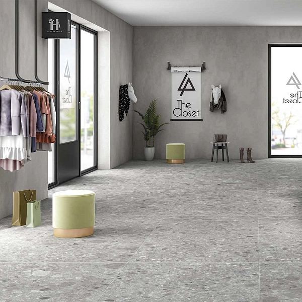 Керамический гранит Steppe Ceramics KEA GREY 80х80 в Уфе — купить с доставкой | Nova