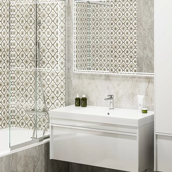Керамическая плитка Kerama Marazzi Кантата 6429 белый глянцевый 25х40 в Уфе — купить с доставкой | Nova