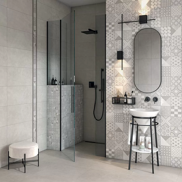 Керамический гранит Kerama Marazzi Онда SG648220R серый светлый натуральный обрезной 60х60 в Уфе — купить с доставкой | Nova